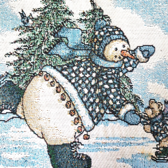 Set of 8 winter placemats | Vintage Mohawk Home | "Sounds of Bells" - Picture 2 of 6